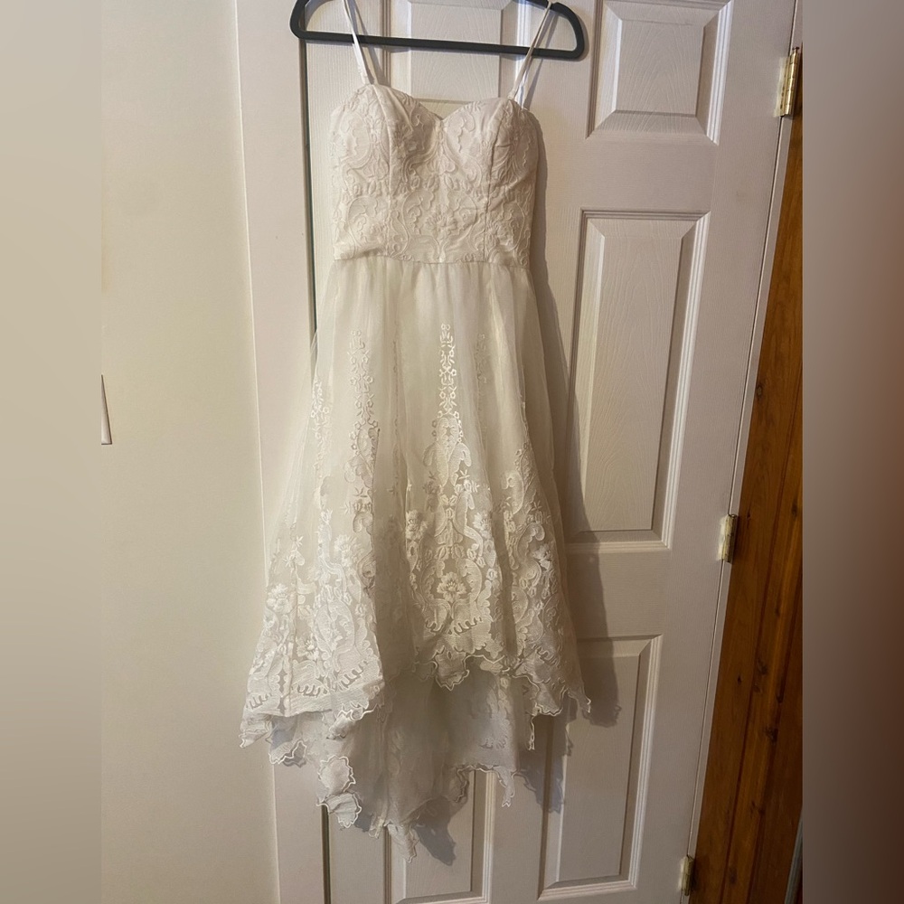White Lace Midi Dress